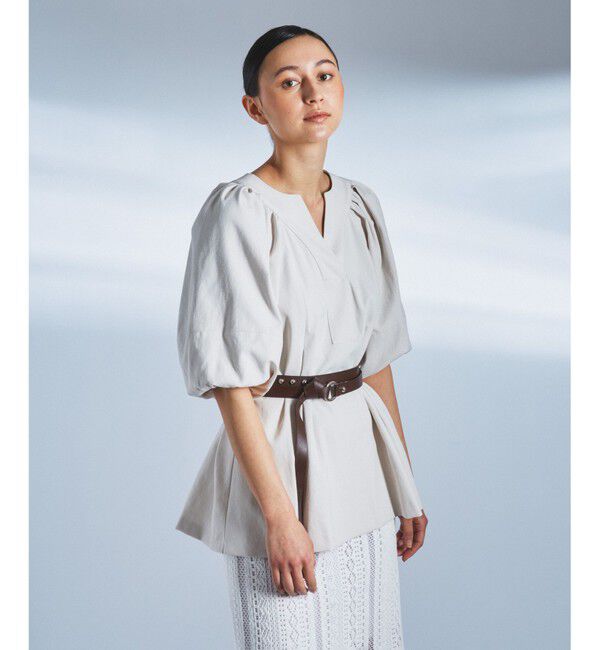 人気ファッションメンズ|【グレースコンチネンタル/GRACE CONTINENTAL】 ギャザー袖フレアトップ