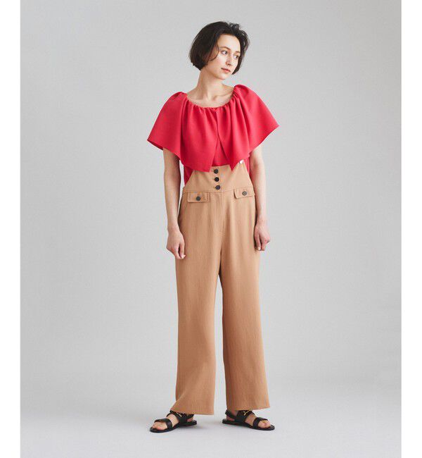 【グレースコンチネンタル/GRACE CONTINENTAL】 ストラップストレートサロペ