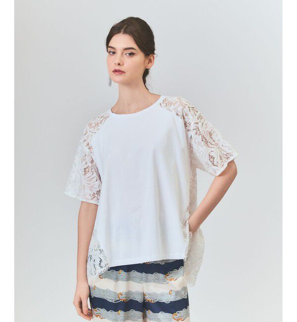 メンズファッションオススメ|【グレースコンチネンタル/GRACE CONTINENTAL】 バックレース天竺トップ