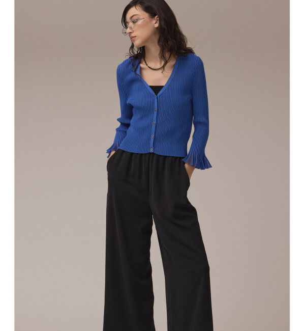 モテ系メンズファッション|【グレースコンチネンタル/GRACE CONTINENTAL】 シアーフリルニットカーディガン