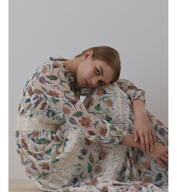 【グレースコンチネンタル/GRACE CONTINENTAL】 サラサプリントティアードワンピース