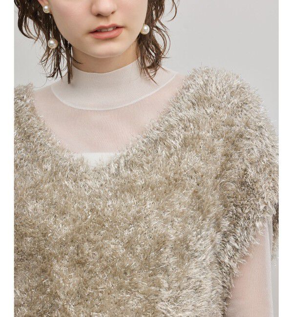 メンズファッションオススメ|【グレースコンチネンタル/GRACE CONTINENTAL】 ラメフェザーベスト