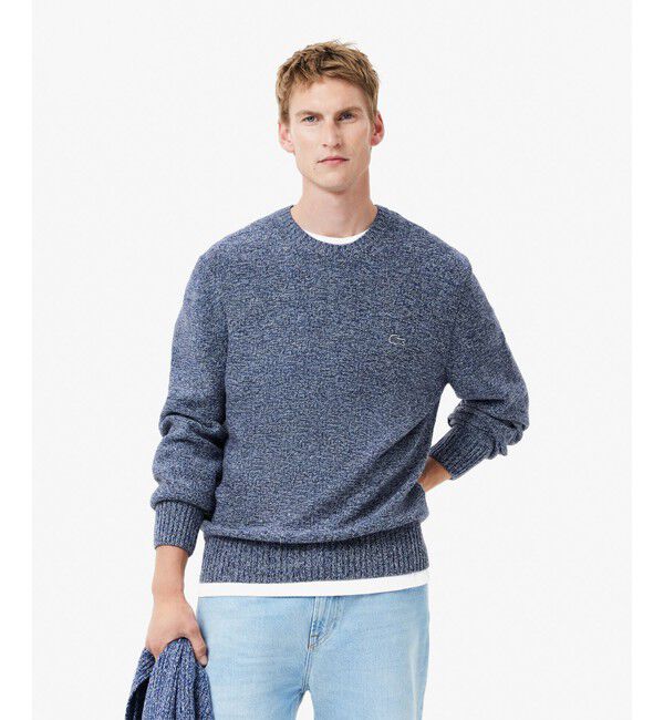 【ラコステ/LACOSTE】 エッセンシャルメランジニット ウールセーター