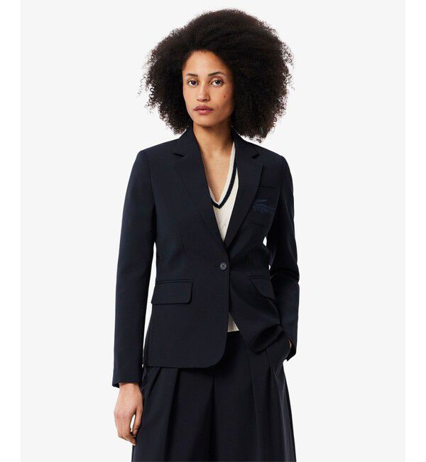 【ラコステ/LACOSTE】 スリムフィットウールブレンドブレザー