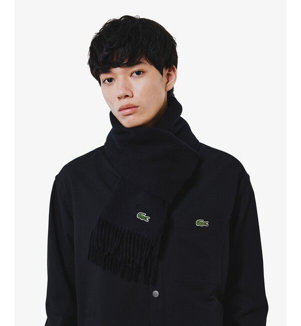 【ラコステ/LACOSTE】 メリノウールスクールマフラー