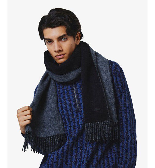 【ラコステ/LACOSTE】 リバーシブルメリノウールマフラー