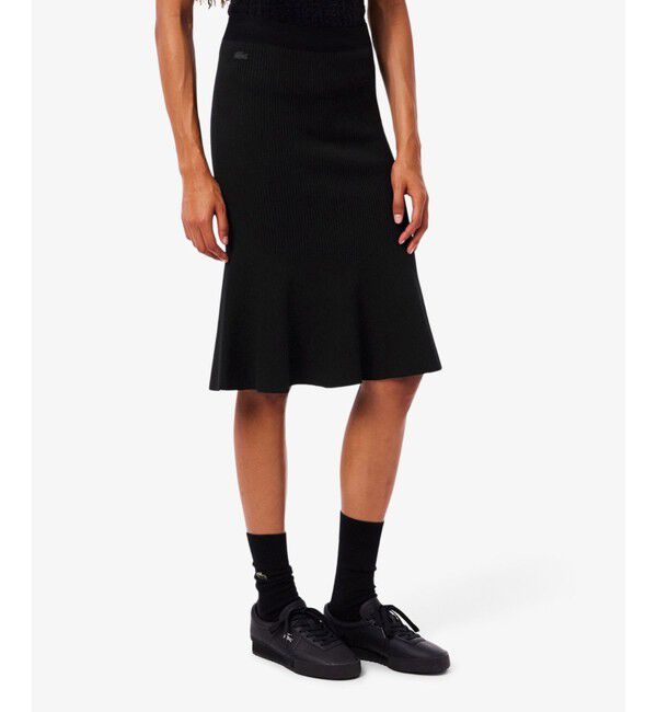 【ラコステ/LACOSTE】 3Dリブニットフレアスカート