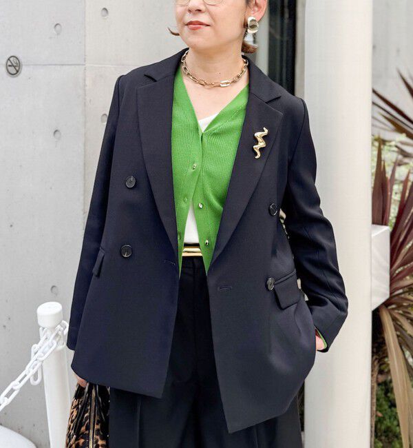 Tomorrowland レーヨンリネンオックス ハーフスリーブジャケット レーヨンリネンオックス ハーフスリーブジャケット | maison