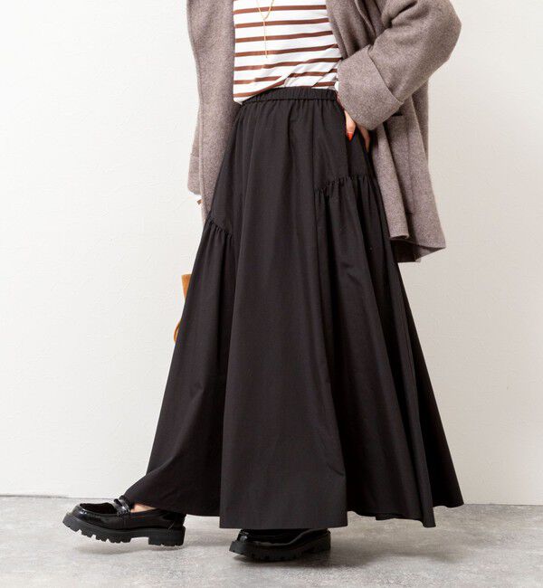 【ノーリーズ/NOLLEY'S】 ウォッシャブルブロードサイドマルチWAYギャザースカート