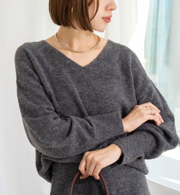 【ノーリーズ/NOLLEY'S】 《手洗い可能》アルパカ混Vネックプルオーバー