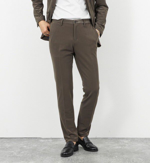モテ系ファッションメンズ|【ノーリーズ/NOLLEY'S】 《ビジカジ/セットアップ対応》ストレッチコードピケ パンツ 26SS
