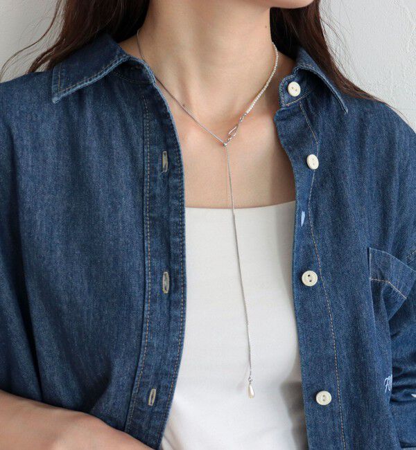 【フレディアンドグロスター/FREDY&GLOSTER】 ドロップパールフックネックレス