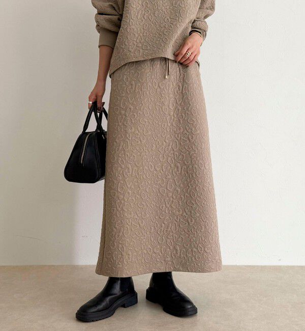 【フレディアンドグロスター/FREDY&GLOSTER】 レオパードジャガードスカート