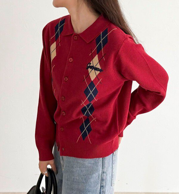 メンズファッションなら|【フレディアンドグロスター/FREDY&GLOSTER】 【GEVACO/ゲバコ】アーガイルニットカーディガン