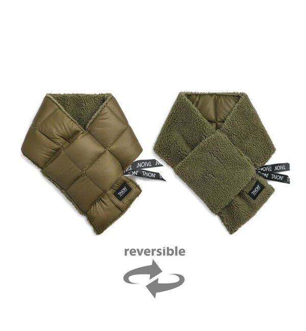 【フレディアンドグロスター/FREDY&GLOSTER】 【TAION/タイオン】マウンテン リバーシブル ダウン×ボア マフラー