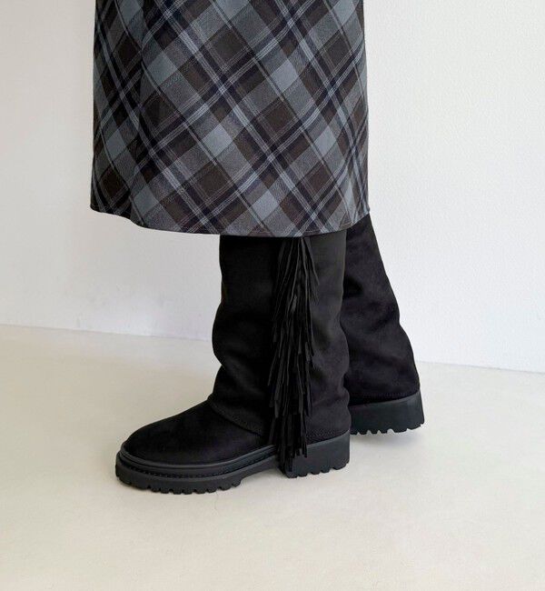 【フレディアンドグロスター/FREDY&GLOSTER】 フリンジロングブーツ