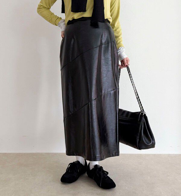 【フレディアンドグロスター/FREDY&GLOSTER】 ヴィンテージライクレザースカート