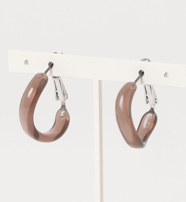 【フレディアンドグロスター/FREDY&GLOSTER】 カラー樹脂うねりフープピアス