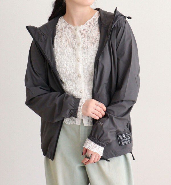 Arumlily 【異素材使いギャザーブルゾン】 タフタ素材の微光沢ブルゾン タフタ ボリュームギャザー ブルゾン ‐ウォッシャブル‐