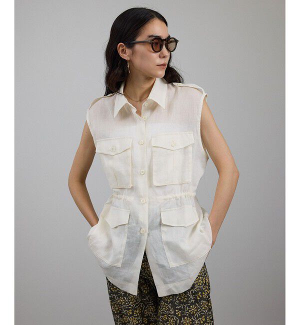 ファッションメンズお薦め|【サロン　アダム　エ　ロペ/SALON adam et rope’】 シアーリネンミリタリージレ