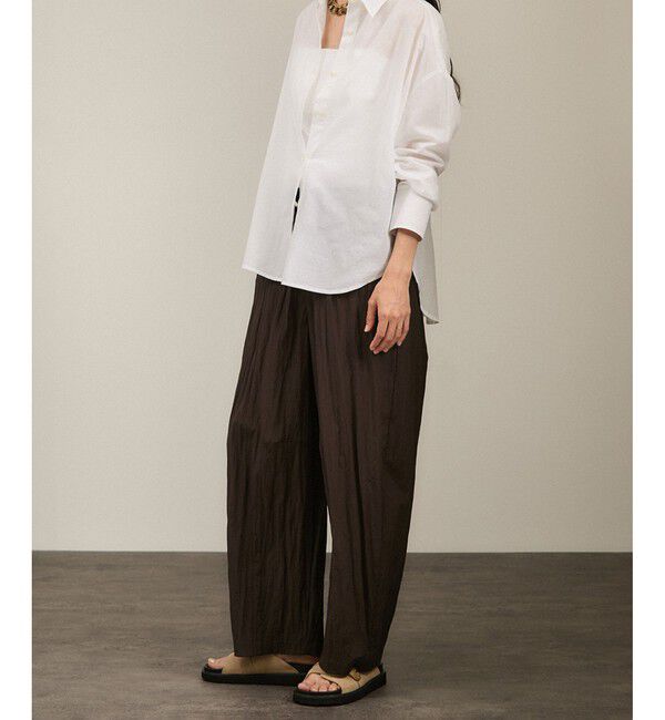 【サロン　アダム　エ　ロペ/SALON adam et rope’】 ウールナイロンワッシャーパンツ