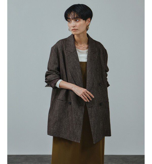 【サロン　アダム　エ　ロペ/SALON adam et rope’】 Riopele（リオペル）ビスコースウールツイルダブルジャケット