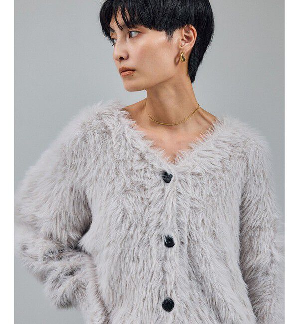 ウールポリエステルパールコンビ マントカーディガン（Ballsey