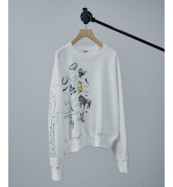 メンズファッションなら|【サロン アダム エ ロペ/SALON adam et rope’】 アズマ裏毛スケッチプリントスウェット