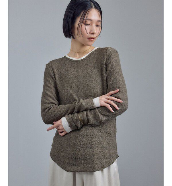 メンズファッションなら|【サロン　アダム　エ　ロペ/SALON adam et rope’】 カーリーレースロングスリーブTシャツ