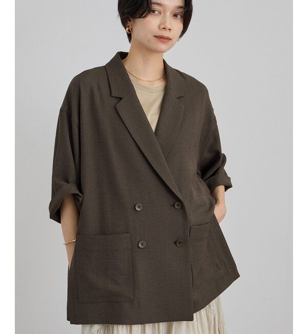 WEB限定】5分袖メッシュ半袖ジャケット｜ルミネのファッション通販