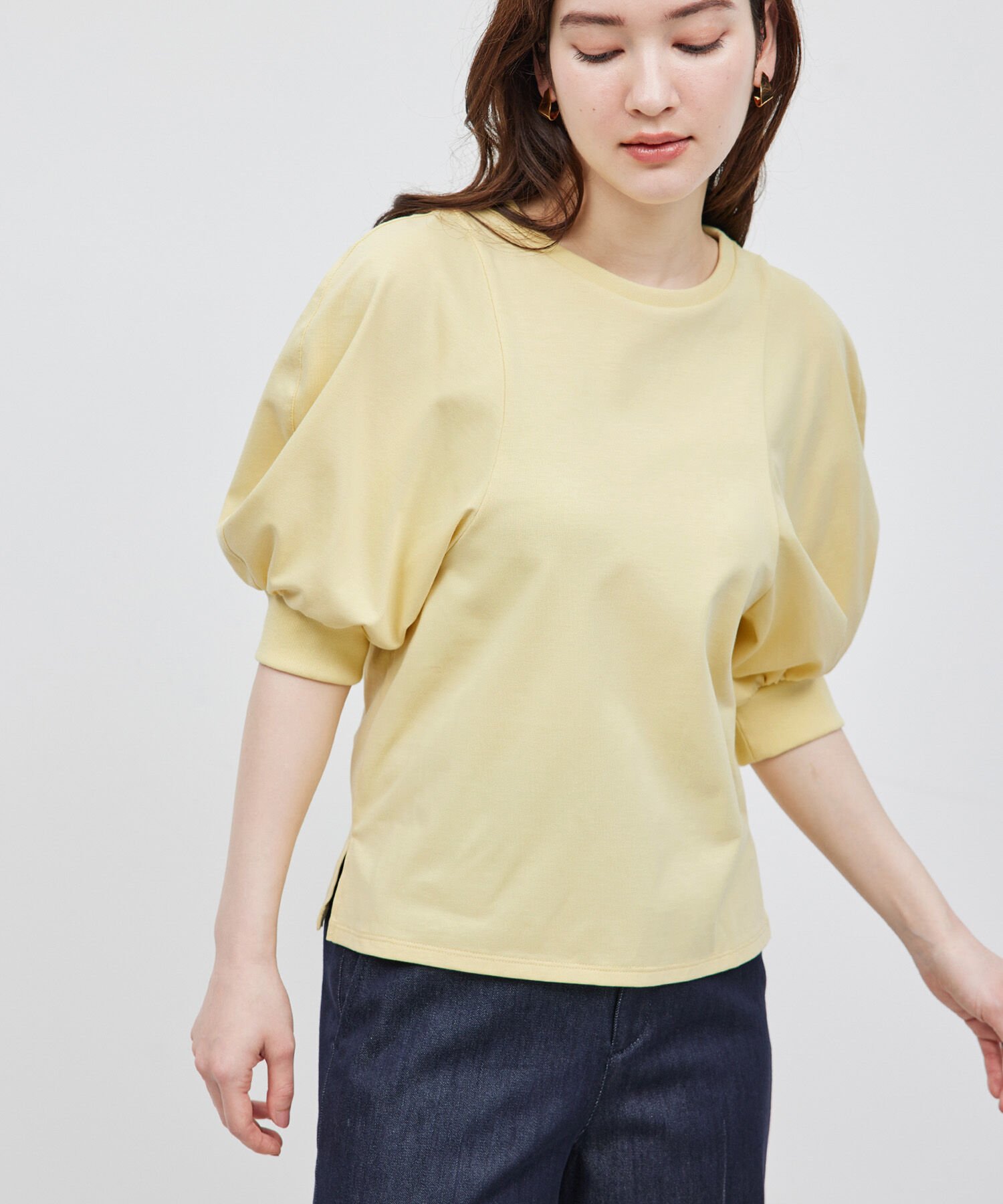 ファッションメンズのイチオシ|【ロペ/ROPE’】 コットンボリュームスリーブショート丈カットソー