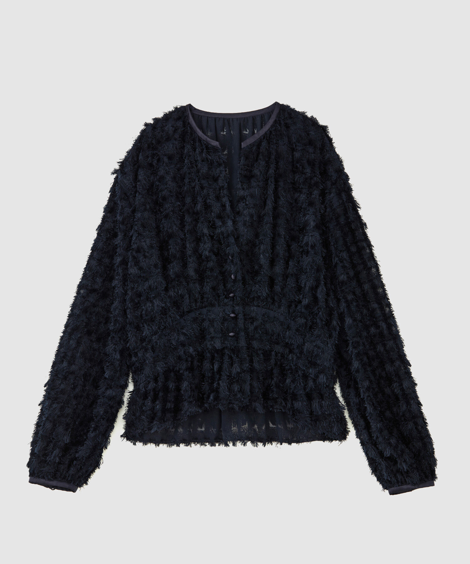 【ロペ/ROPE’】 シアーフリンジデザインブラウス