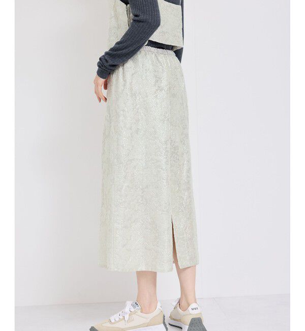 【ロペ/ROPE’】 スパンコールIラインスカート