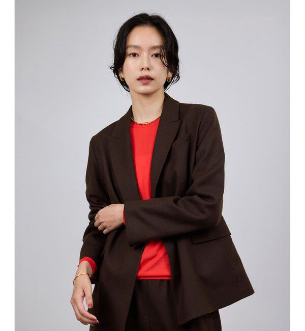 【ロペ/ROPE’】 ウールフランネルセミダブルジャケット/セットアップ対応