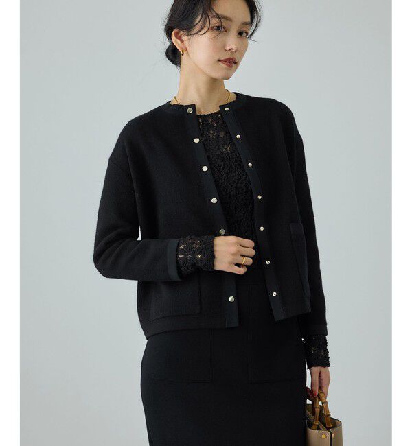 メンズファッションオススメ|【ロペ/ROPE’】 接結ウールバイカラーニットカーディガン/イージーケア