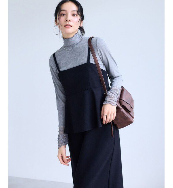 フォックスウールレースヘムワンピース（FRAY I.D）｜ルミネの