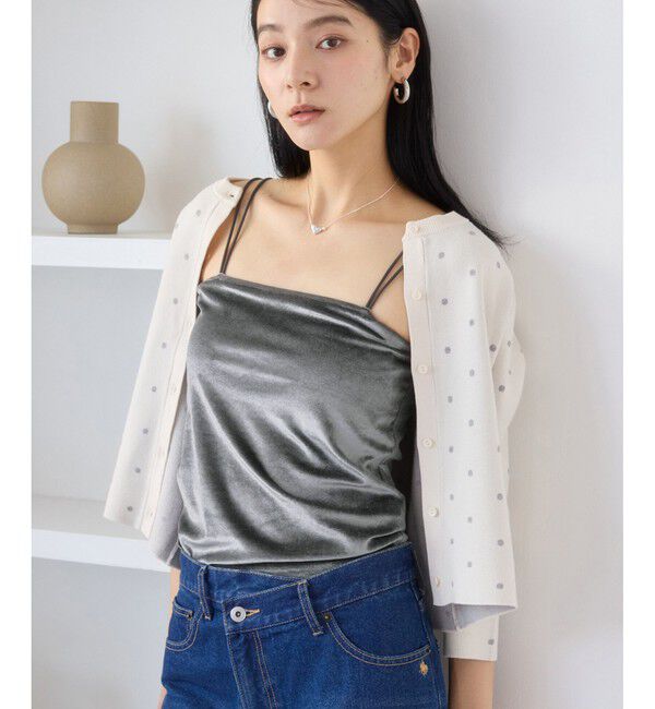【ビス/VIS】 カップ付きベロアキャミソール