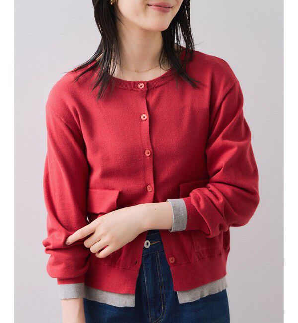 モテ系メンズファッション|【ビス/VIS】 【WEB限定】ダブルポケットバイカラーレイヤードカーディガン