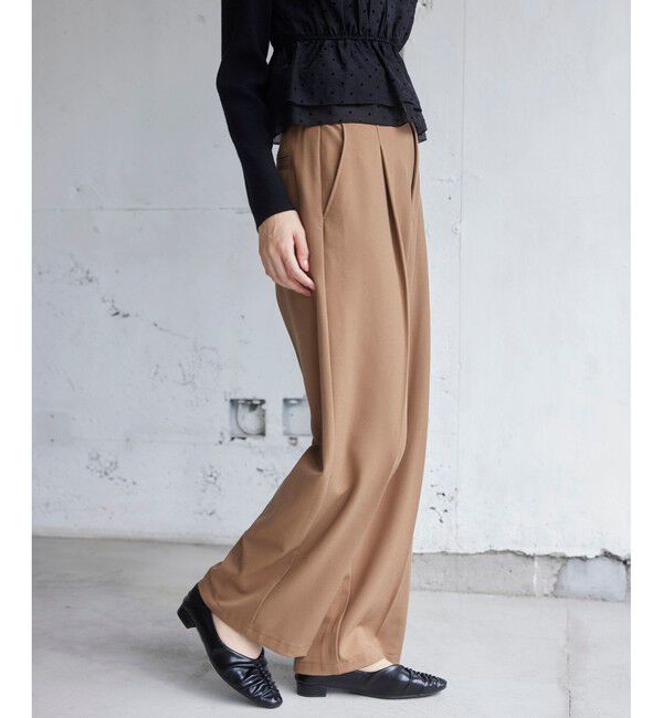 【ビス/VIS】 Hot Beautyベルテッドスリムストレートパンツ/イージーケア