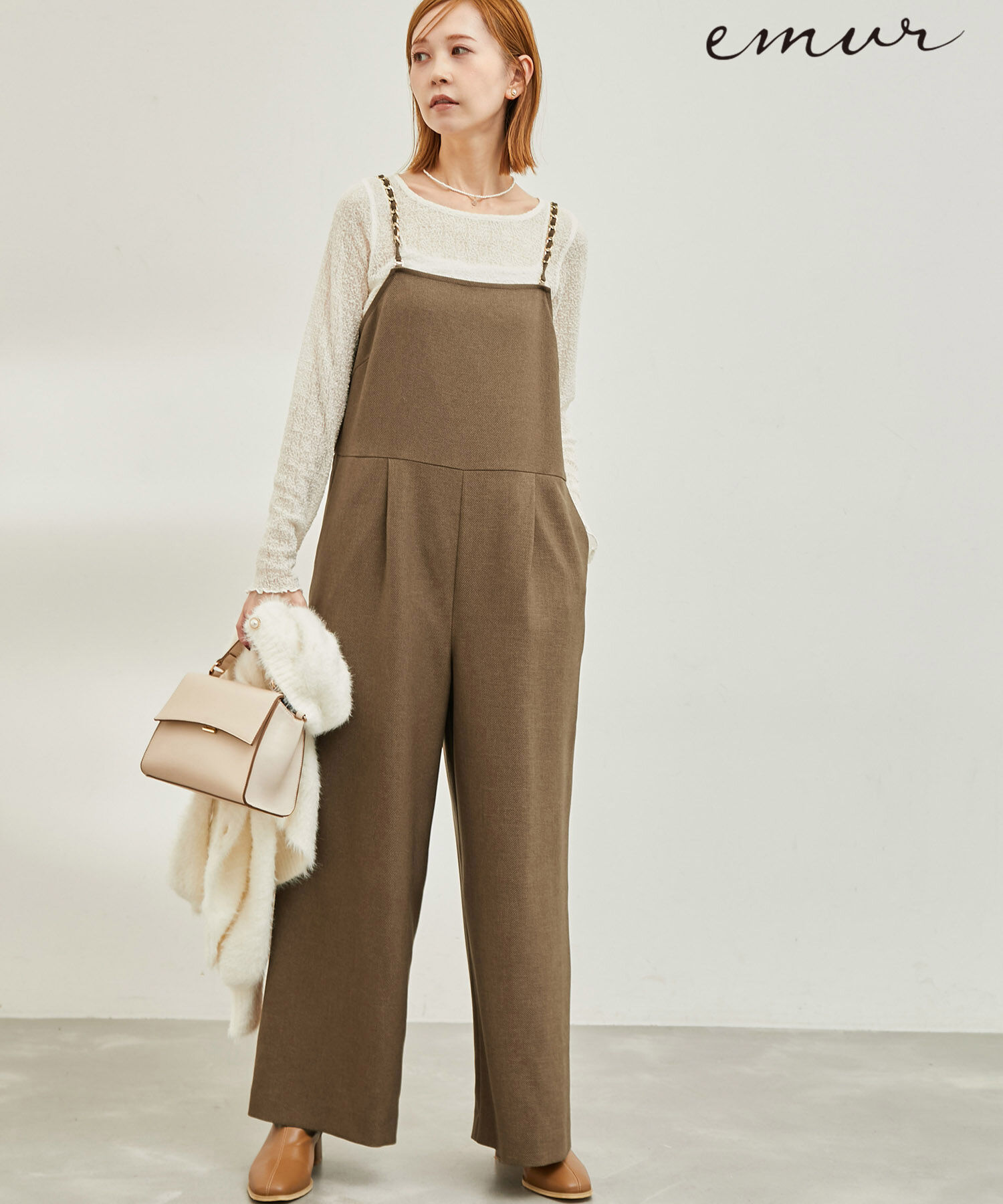 【ロペピクニック/ROPE' PICNIC】 【emur/エミュール】チェーン使いオールインワン