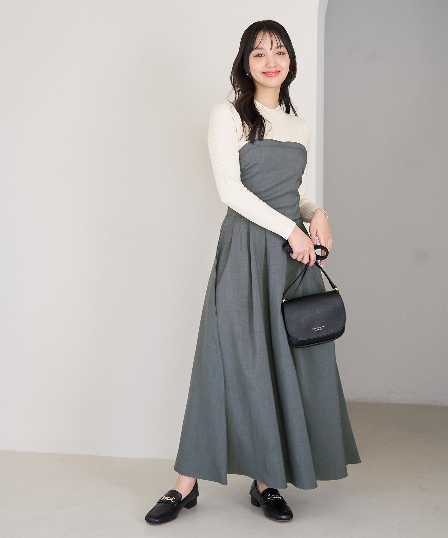 【ロペピクニック/ROPE' PICNIC】 ドッキングニットワンピース