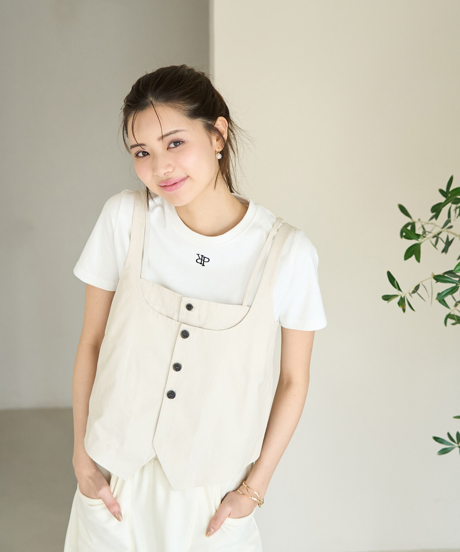 ファッションメンズなら|【ロペピクニック/ROPE' PICNIC】 レイヤード風キャミソールジレ