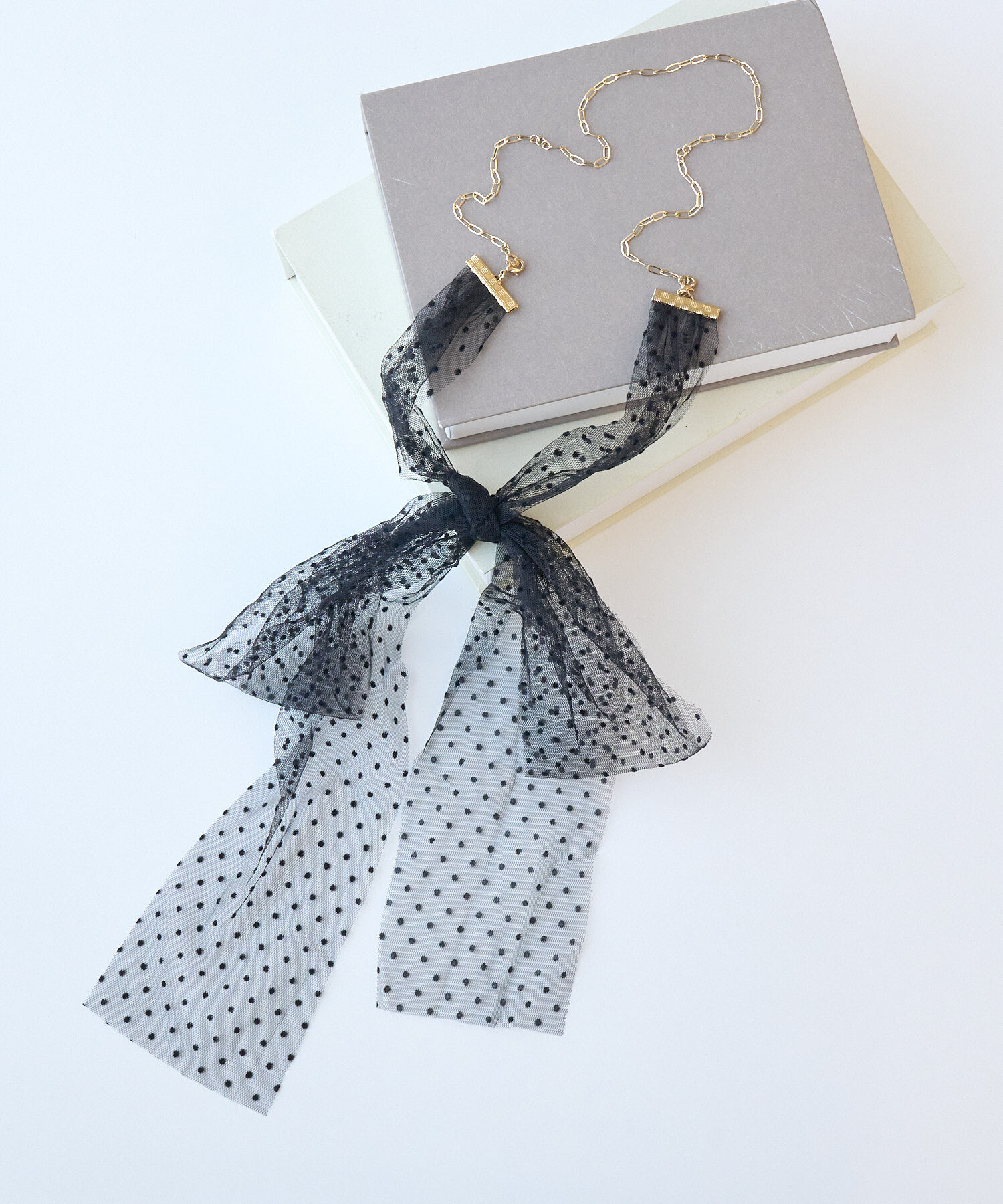 【ロペピクニック/ROPE' PICNIC】 オーガンジーチュールリボンネックレス