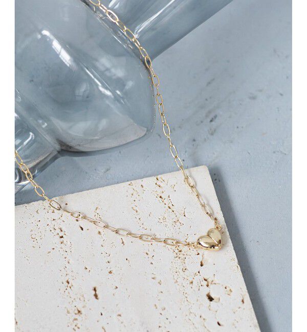 【ロペピクニック/ROPE' PICNIC】 【前後2WAY】マグネットハートボールドチェーンネックレス