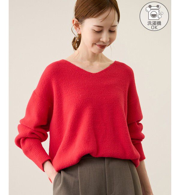 【ロペピクニック/ROPE' PICNIC】 【新色追加】スフレニットシリーズ Vネックニットプルオーバー/イージーケア・リンクコーデ