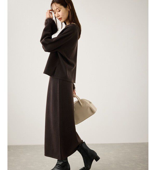 【ロペピクニック/ROPE' PICNIC】 フェイクファースリーブニットセットアップ