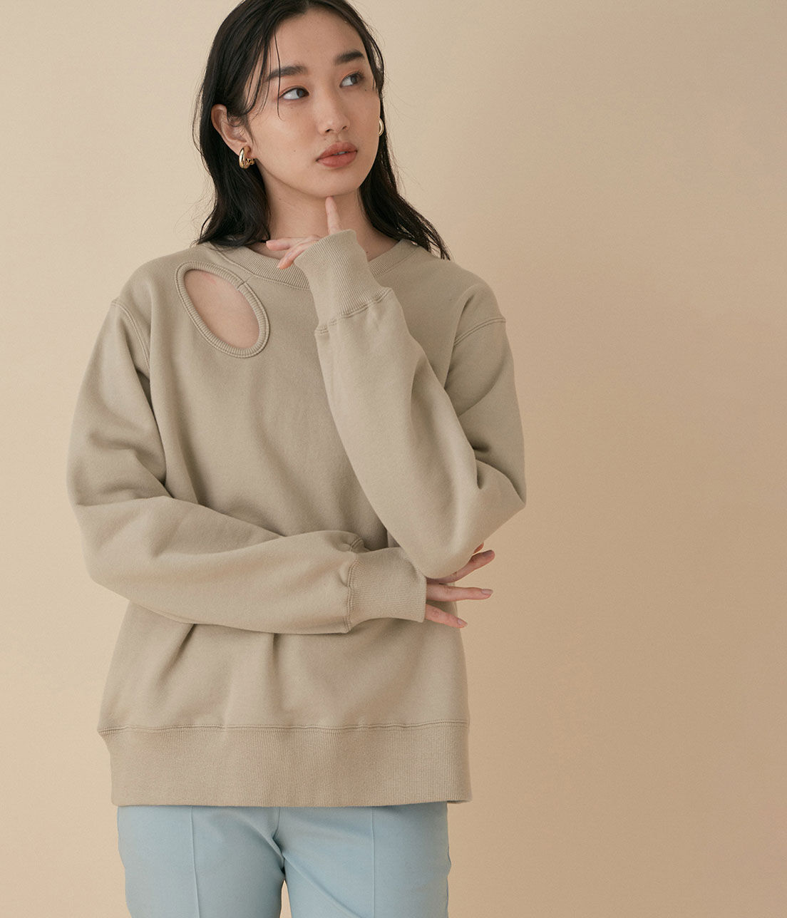 人気メンズファッション|【アダム　エ　ロペ/ADAM ET ROPE’】 【Near by me】別注Simple point sweatshirt