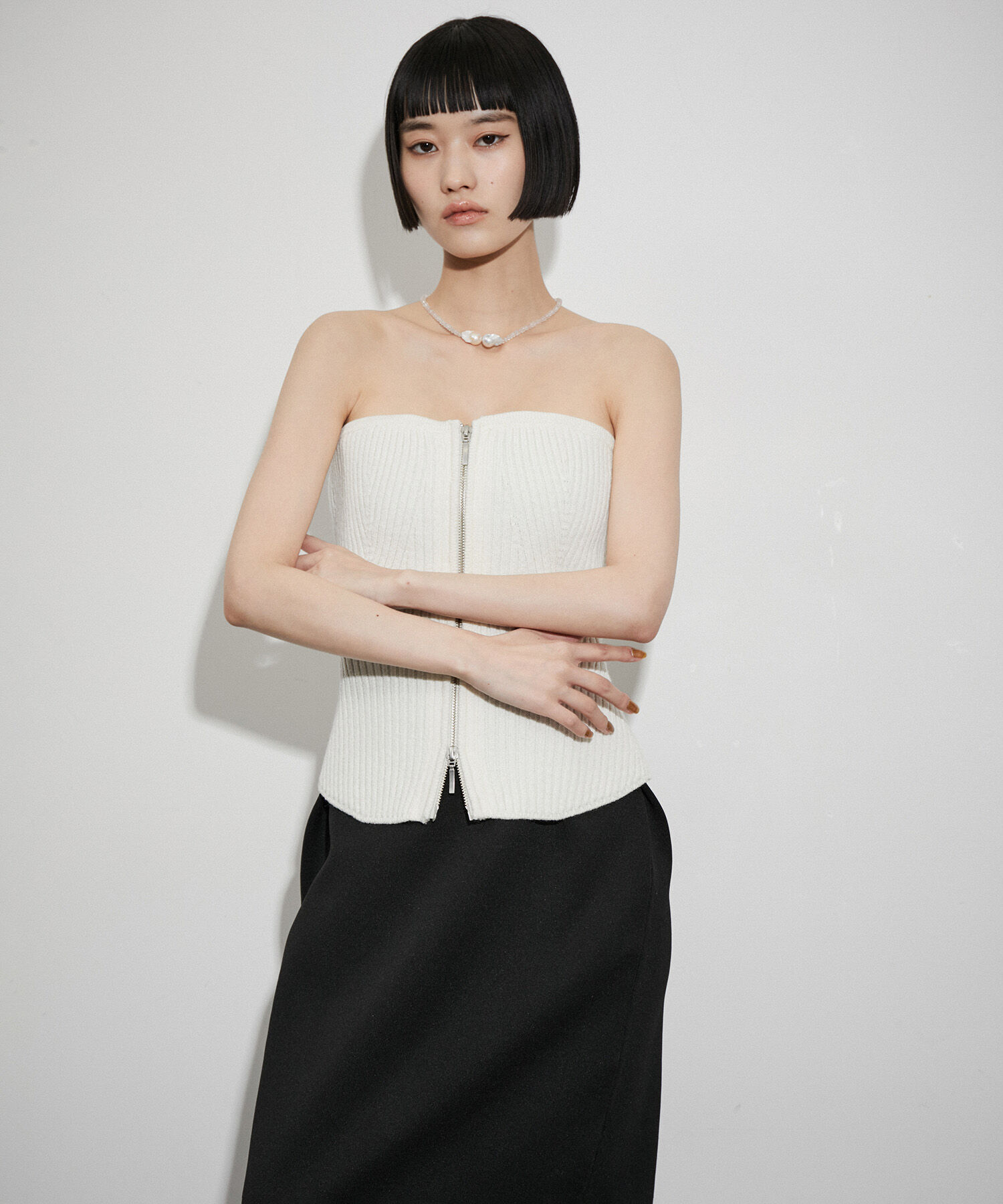 人気メンズファッション|【アダム　エ　ロペ/ADAM ET ROPE’】 【サステナブル】ウールシルクニットビスチェ