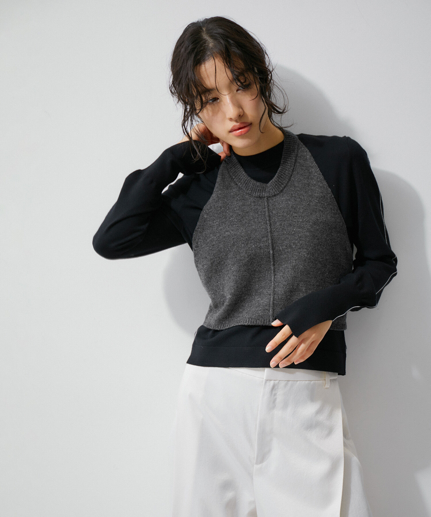 モテ系ファッションメンズ|【アダム　エ　ロペ/ADAM ET ROPE’】 【逸品】ホルターネックニット