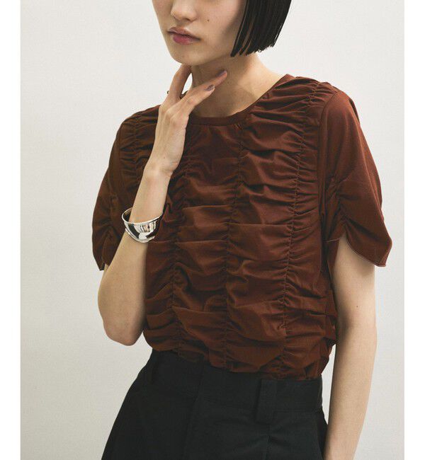 モテ系ファッションメンズ|【アダム エ ロペ/ADAM ET ROPE’】 【サステナブル】シャーリングTEE